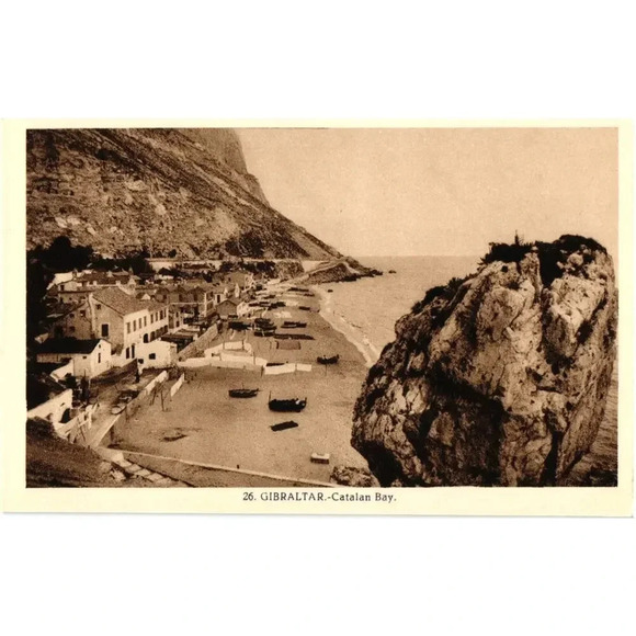 Gibraltar Catalan Bay Postcard - Picture 1 of 2